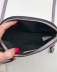 Steve Madden Purple Dome Crossbody With Floral Scarf