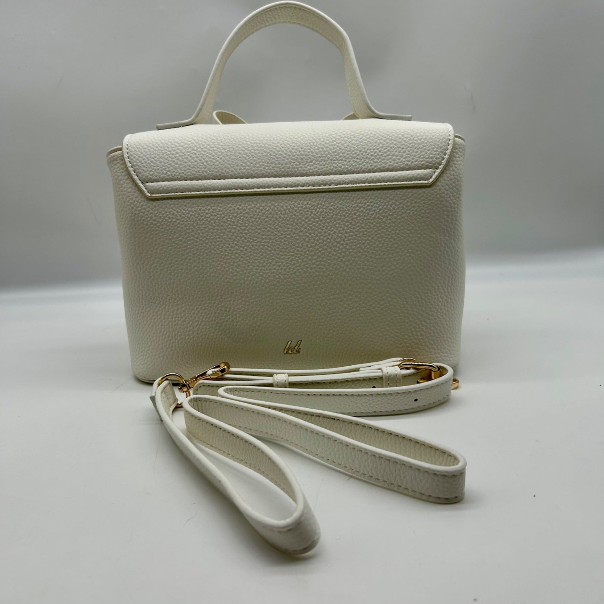 Like Dreams White Leather Bowtie Crossbody Bag