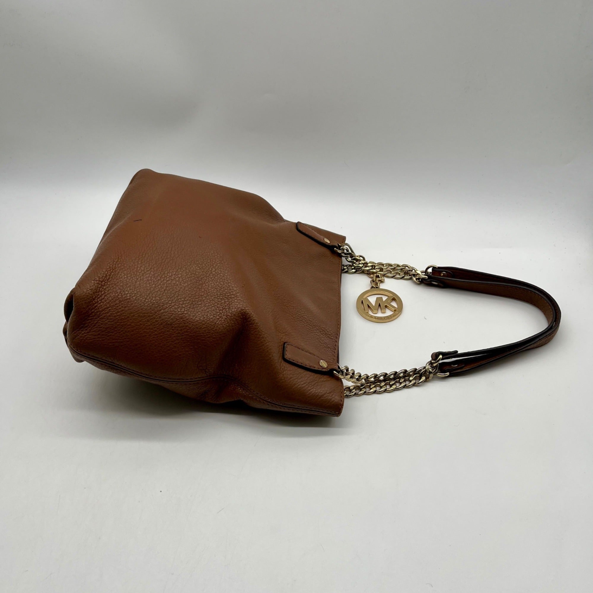 Michael Kors Brown Pebbled Leather Handbag