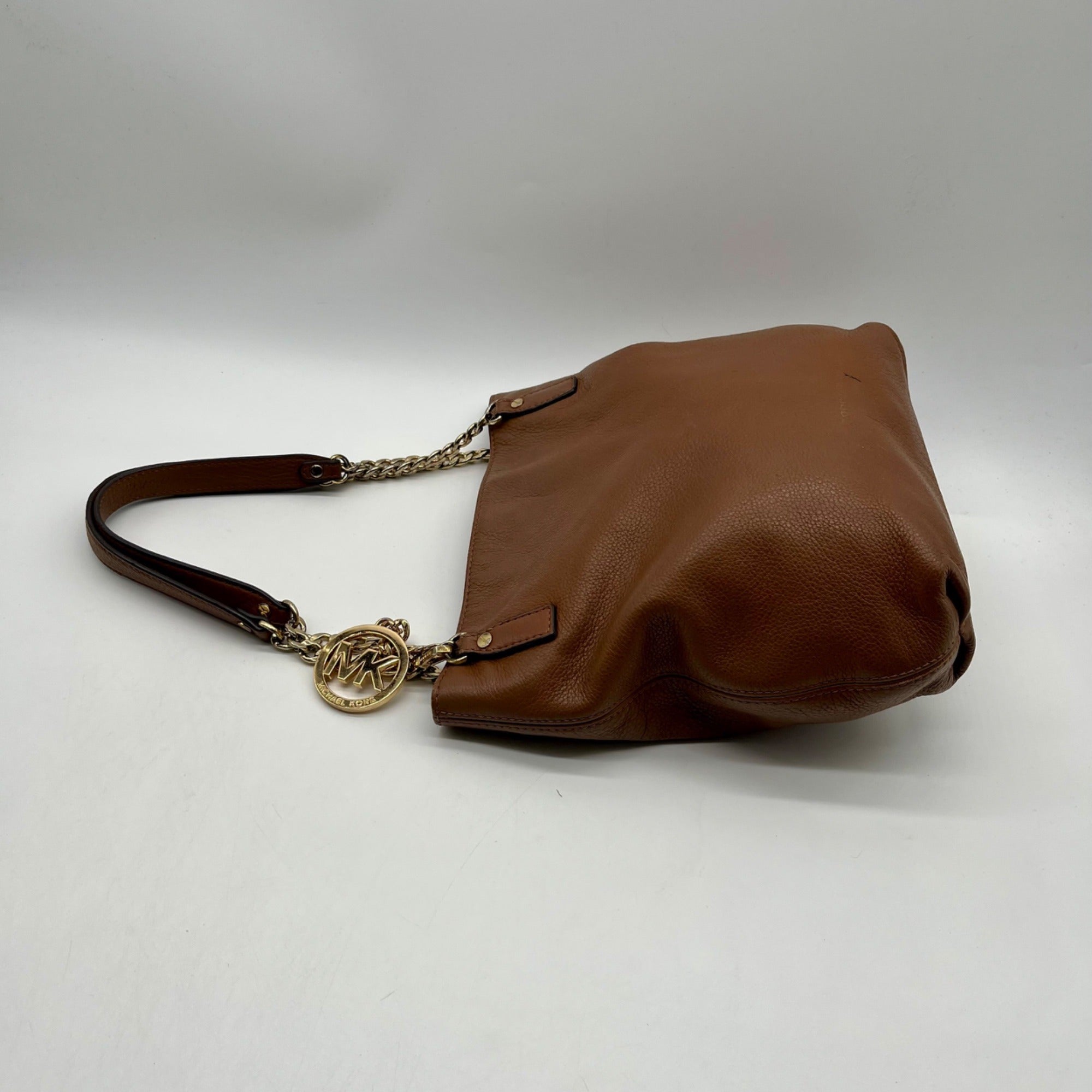 Michael Kors Brown Pebbled Leather Handbag