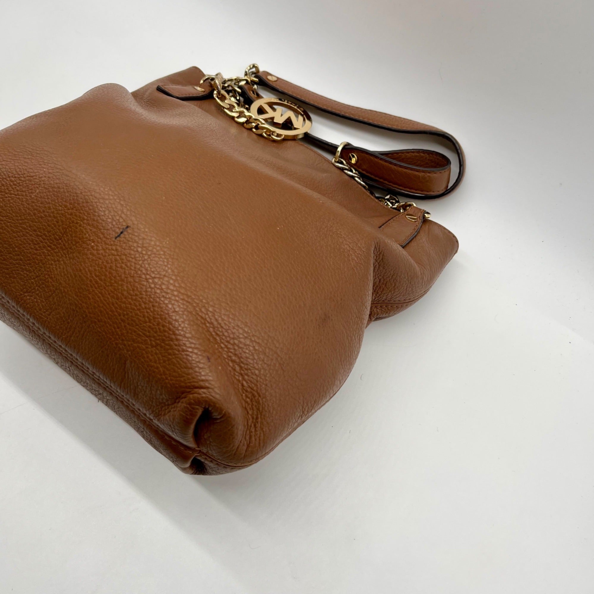 Michael Kors Brown Pebbled Leather Handbag