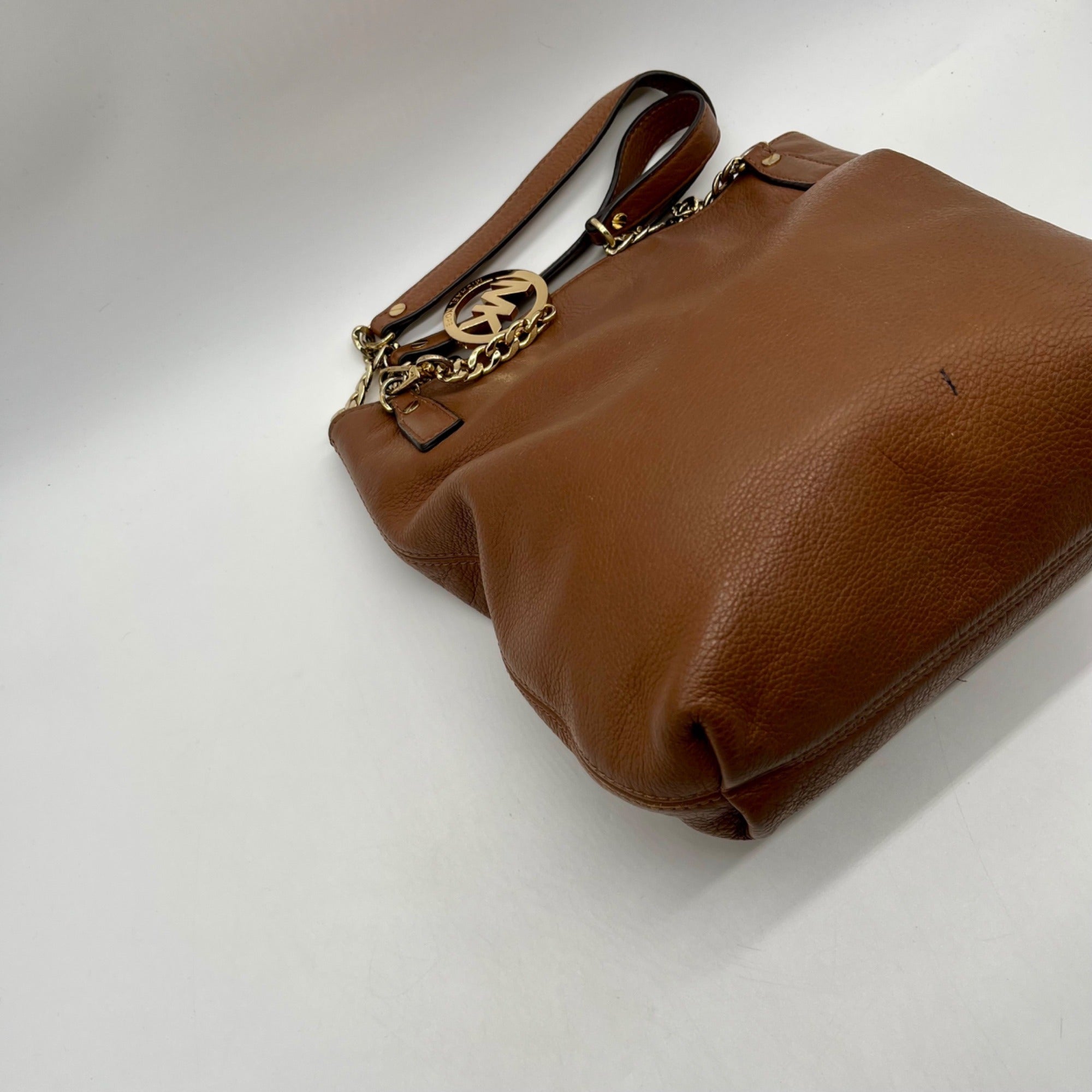 Michael Kors Brown Pebbled Leather Handbag