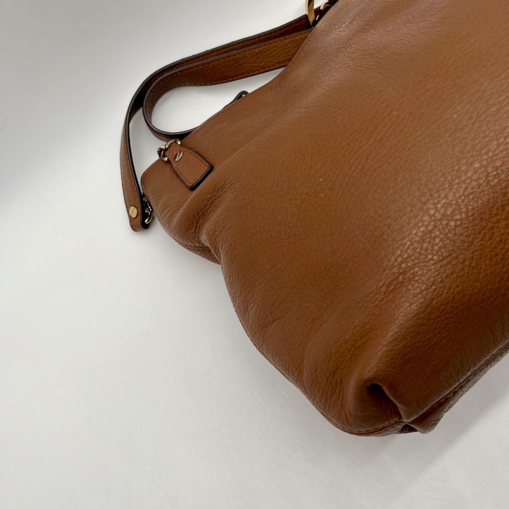 Michael Kors Brown Pebbled Leather Handbag