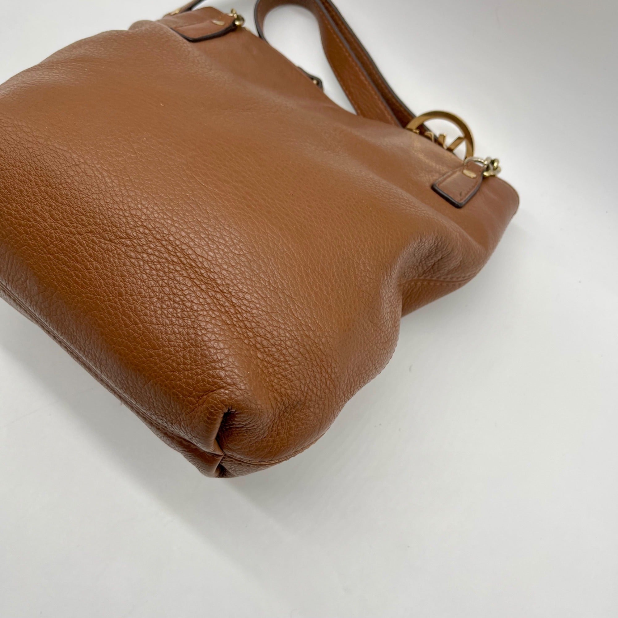 Michael Kors Brown Pebbled Leather Handbag