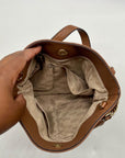 Michael Kors Brown Pebbled Leather Handbag