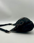 Coach Black Sateen Kristin Signature Op Art Hobo Bag 16953