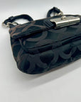Coach Black Sateen Kristin Signature Op Art Hobo Bag 16953