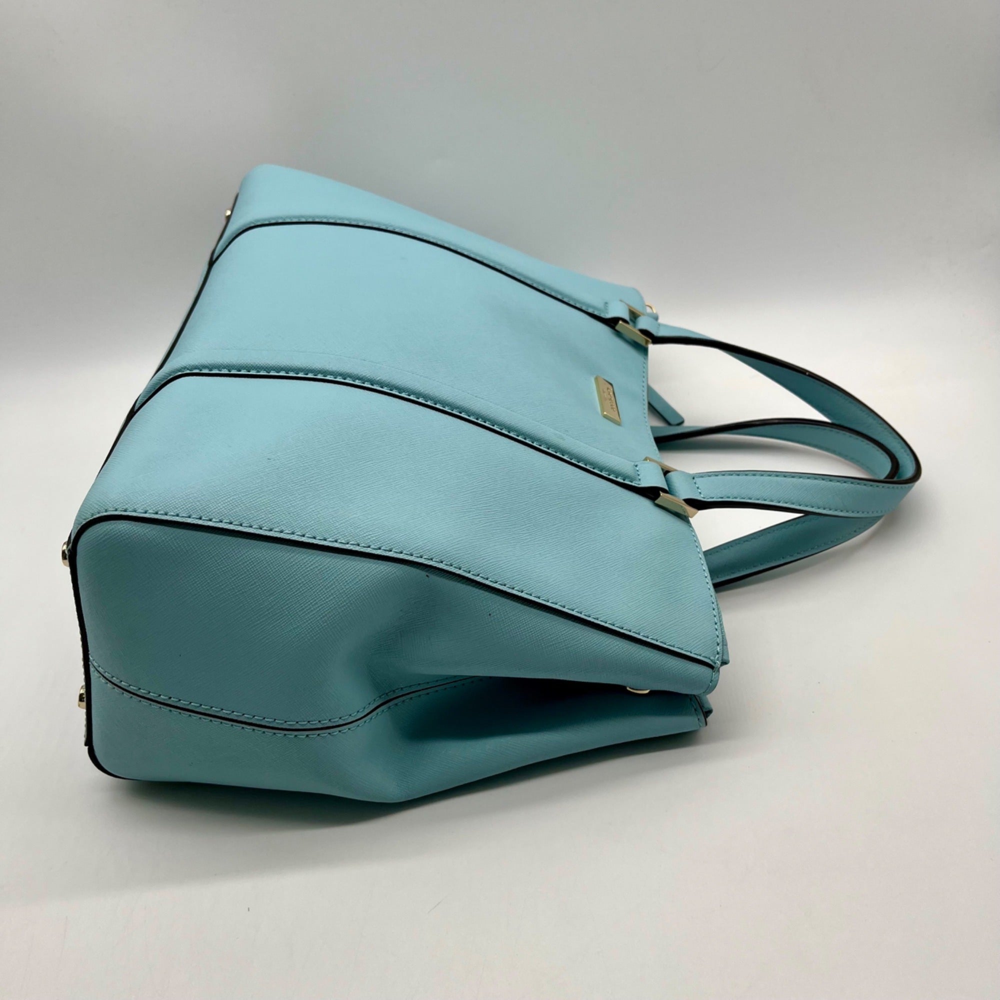 Kate Spade Saffiano Leather Baby Blue Newbury Lane Miles Tote Bag