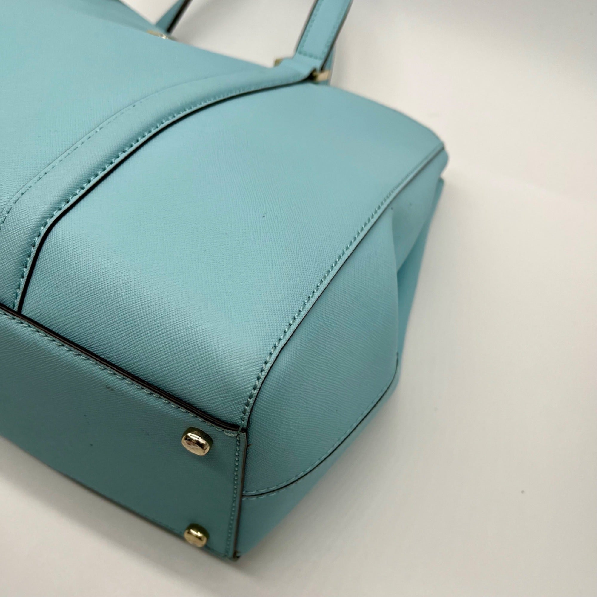 Kate Spade Saffiano Leather Baby Blue Newbury Lane Miles Tote Bag