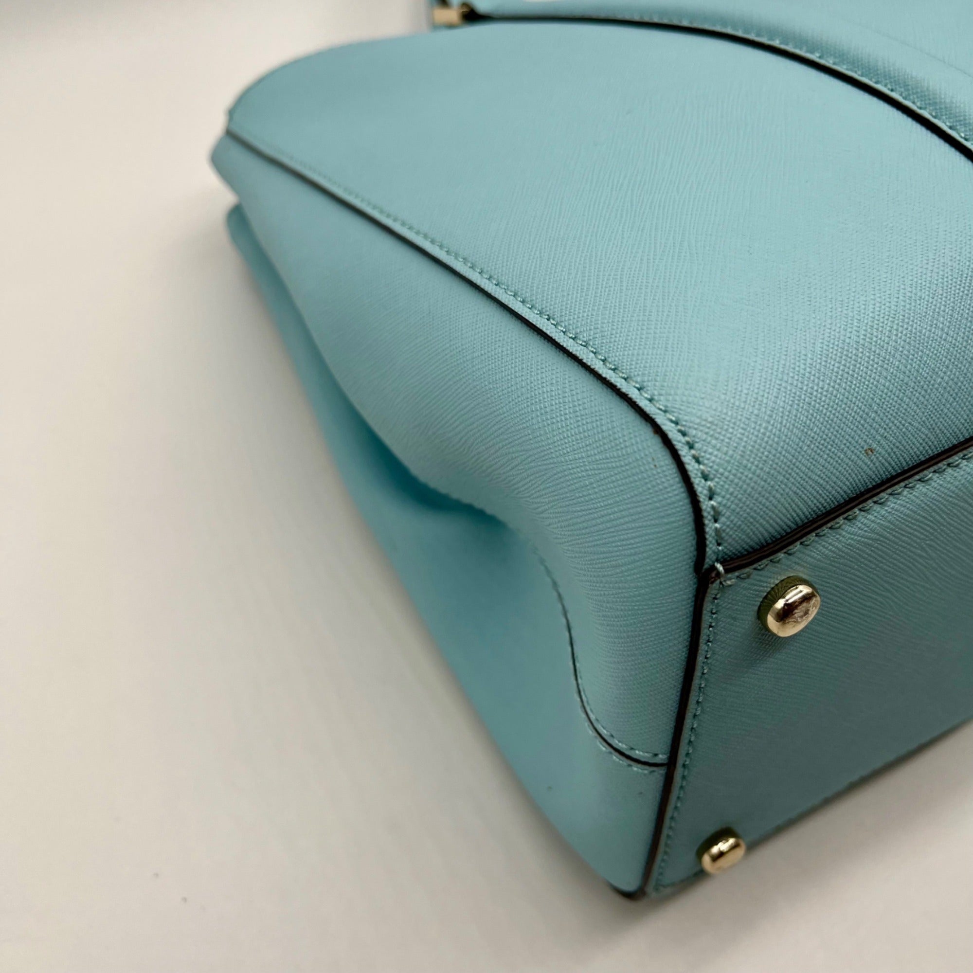 Kate Spade Saffiano Leather Baby Blue Newbury Lane Miles Tote Bag