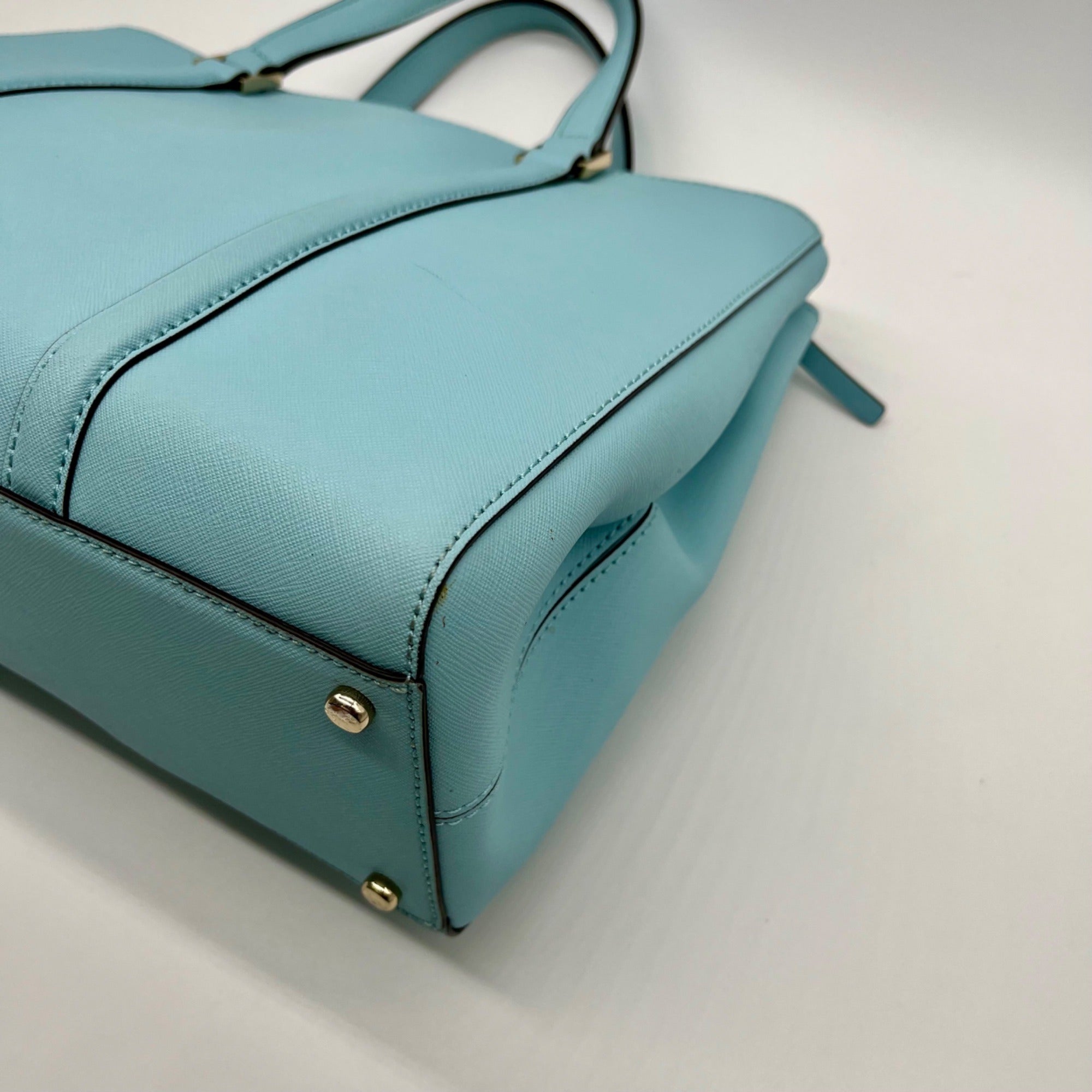 Kate Spade Saffiano Leather Baby Blue Newbury Lane Miles Tote Bag