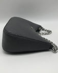 DKNY Faux Leather Dark Gray Jenna Small Demi Crossbody Bag