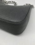 DKNY Faux Leather Dark Gray Jenna Small Demi Crossbody Bag