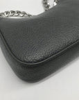 DKNY Faux Leather Dark Gray Jenna Small Demi Crossbody Bag