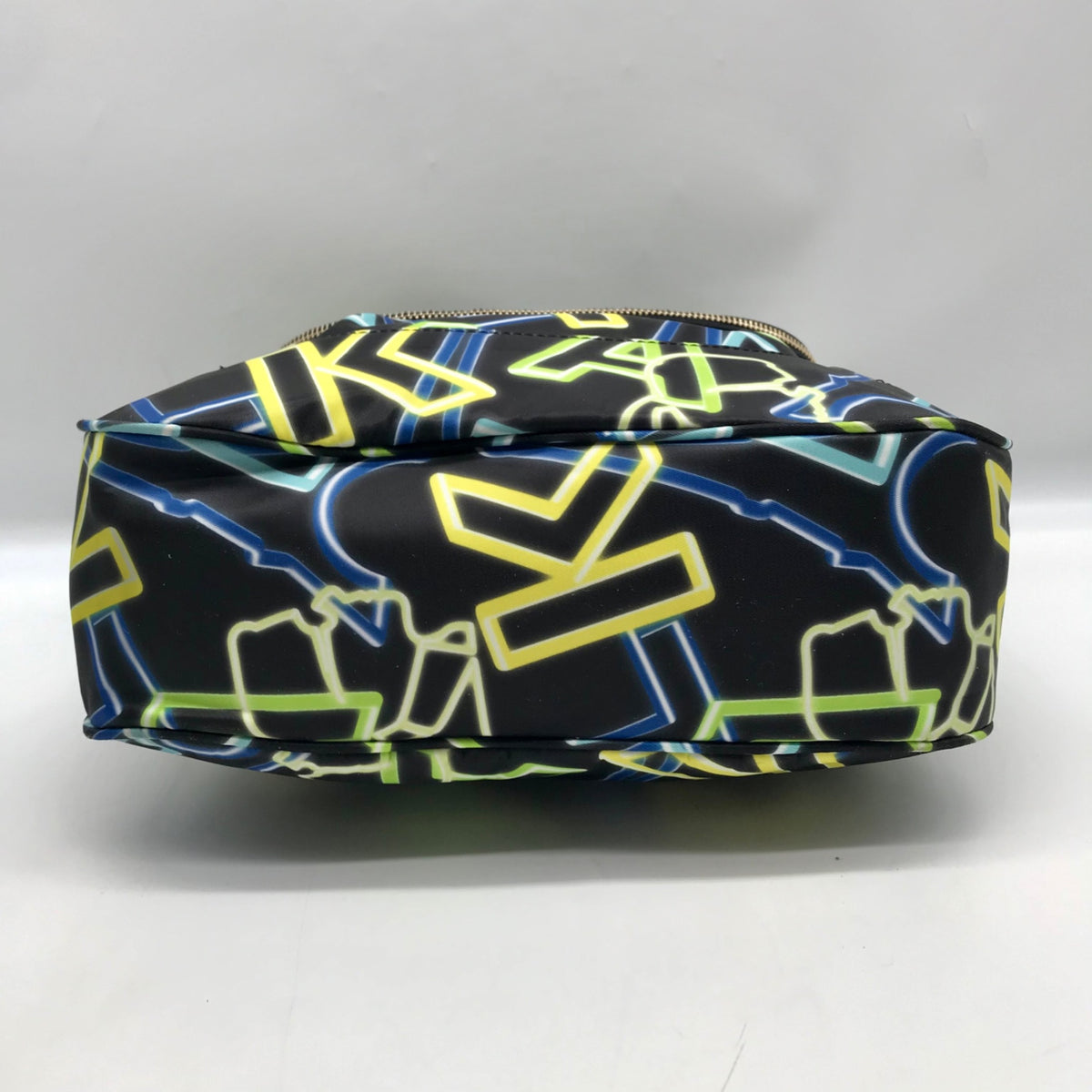 Karl Lagerfeld Black &amp; Neon Green Nylon Paris Cara Crossbody Bag
