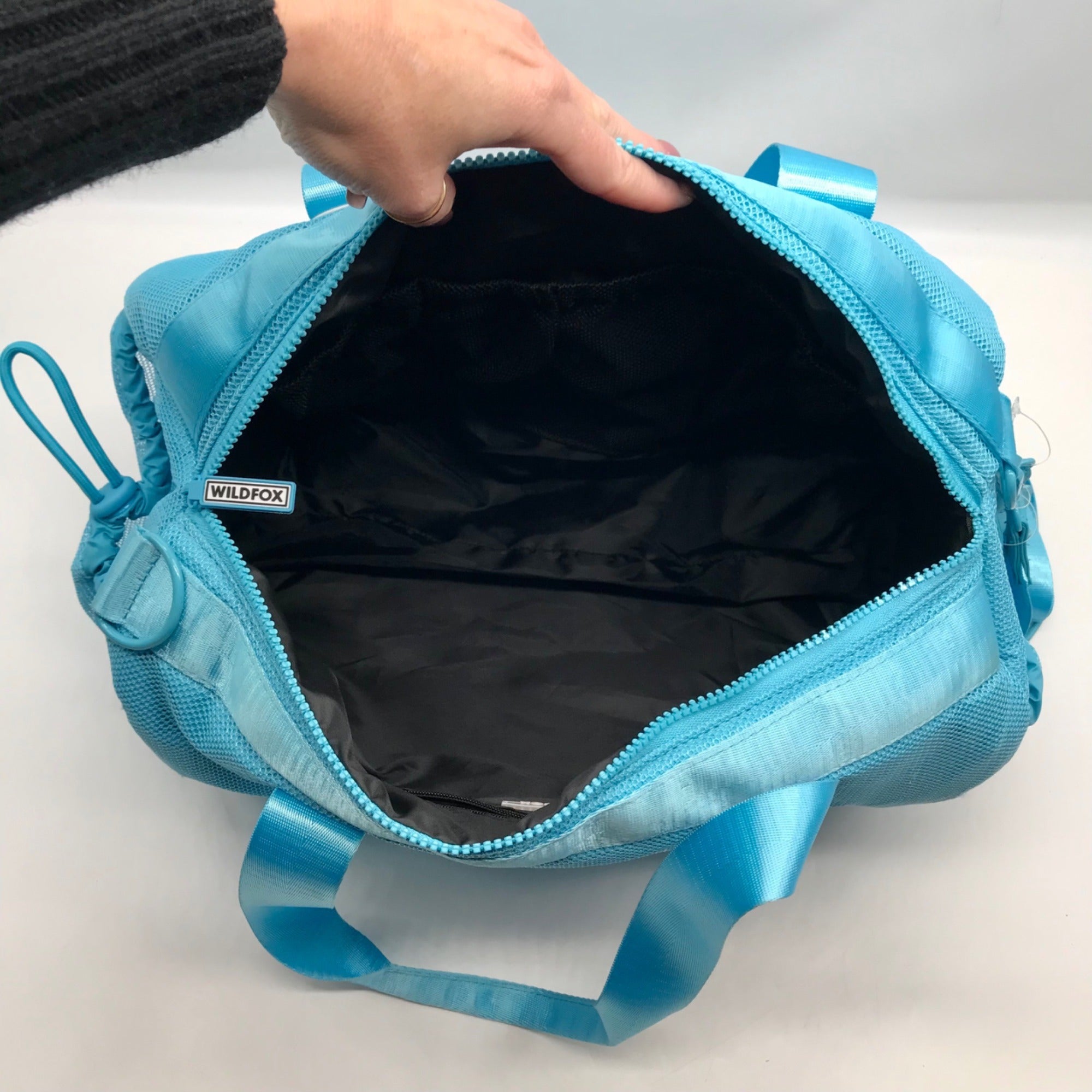 Wildfox Blue Mesh Convertible Duffel Bag