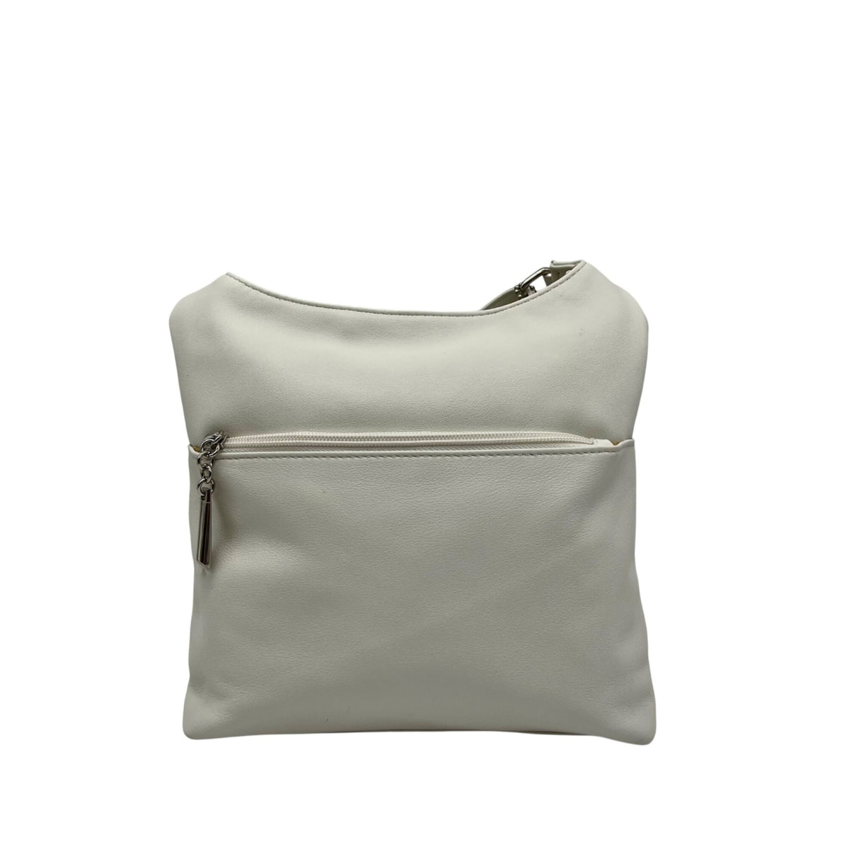 Giani Bernini White Faux Leather Nappa Soft Crossbody Bag