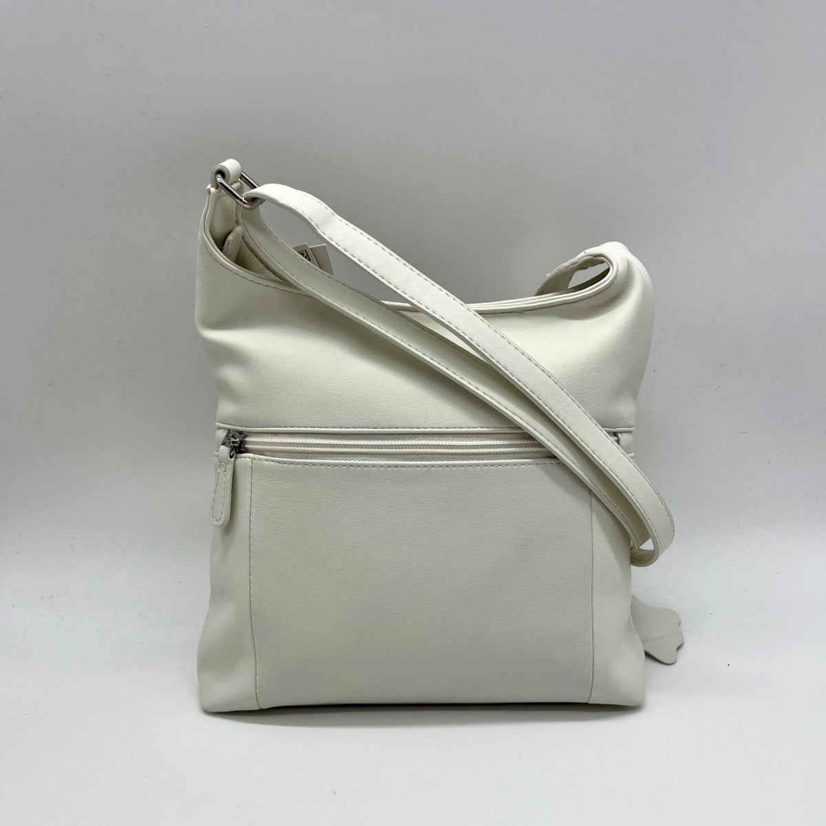 Giani Bernini White Faux Leather Nappa Soft Crossbody Bag