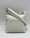 Giani Bernini White Faux Leather Nappa Soft Crossbody Bag