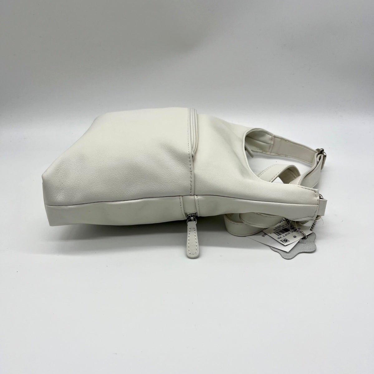 Giani Bernini White Faux Leather Nappa Soft Crossbody Bag
