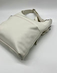 Giani Bernini White Faux Leather Nappa Soft Crossbody Bag