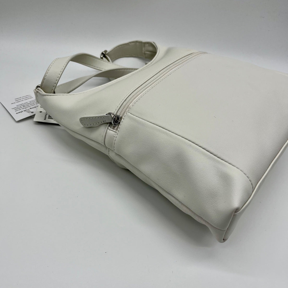 Giani Bernini White Faux Leather Nappa Soft Crossbody Bag