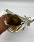 Giani Bernini White Faux Leather Nappa Soft Crossbody Bag