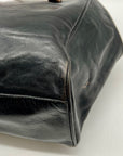 Furla Doctor-Style Black And Brown Leather Satchel Bag