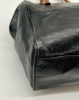 Furla Doctor-Style Black And Brown Leather Satchel Bag