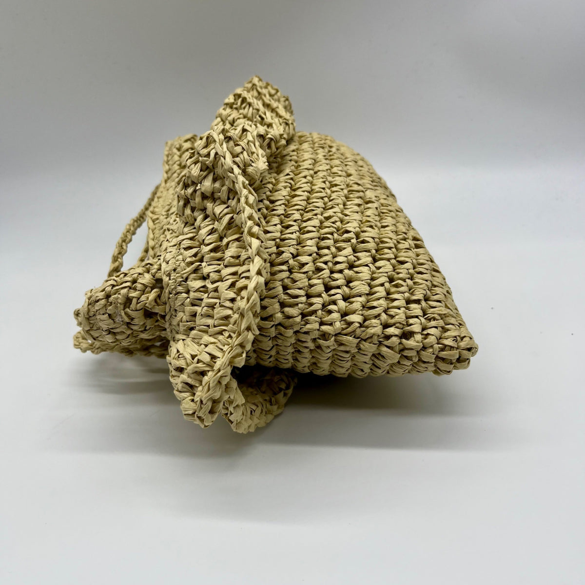 Aqua Gypsy Tan Straw Raffia Crossbody Bag