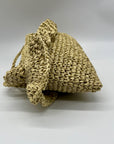 Aqua Gypsy Tan Straw Raffia Crossbody Bag