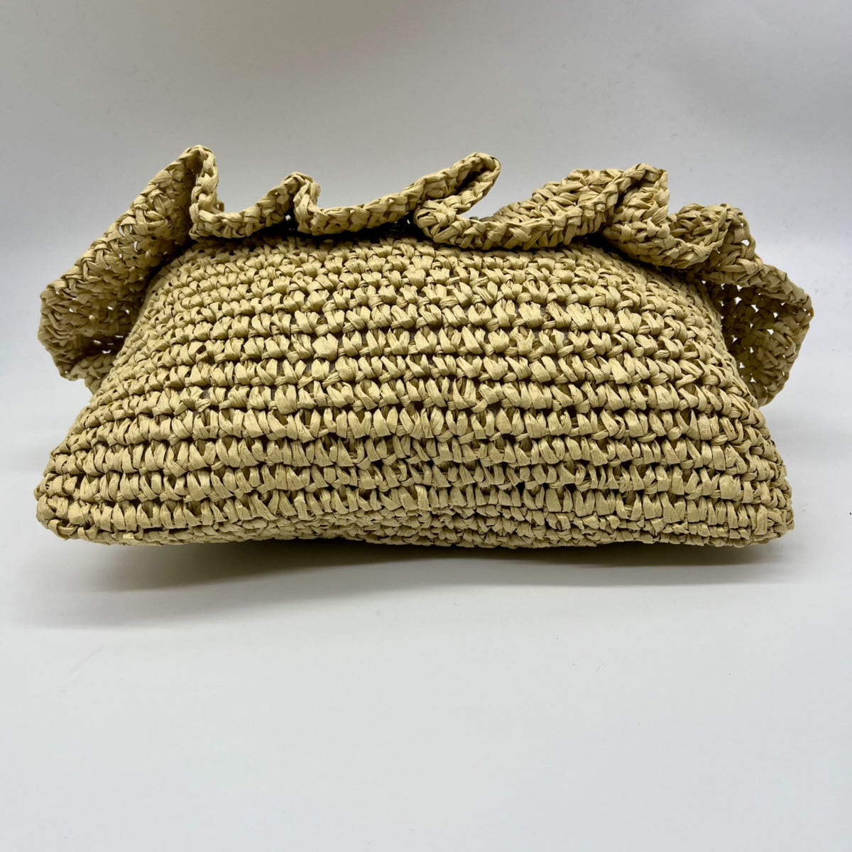 Aqua Gypsy Tan Straw Raffia Crossbody Bag