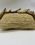 Aqua Gypsy Tan Straw Raffia Crossbody Bag