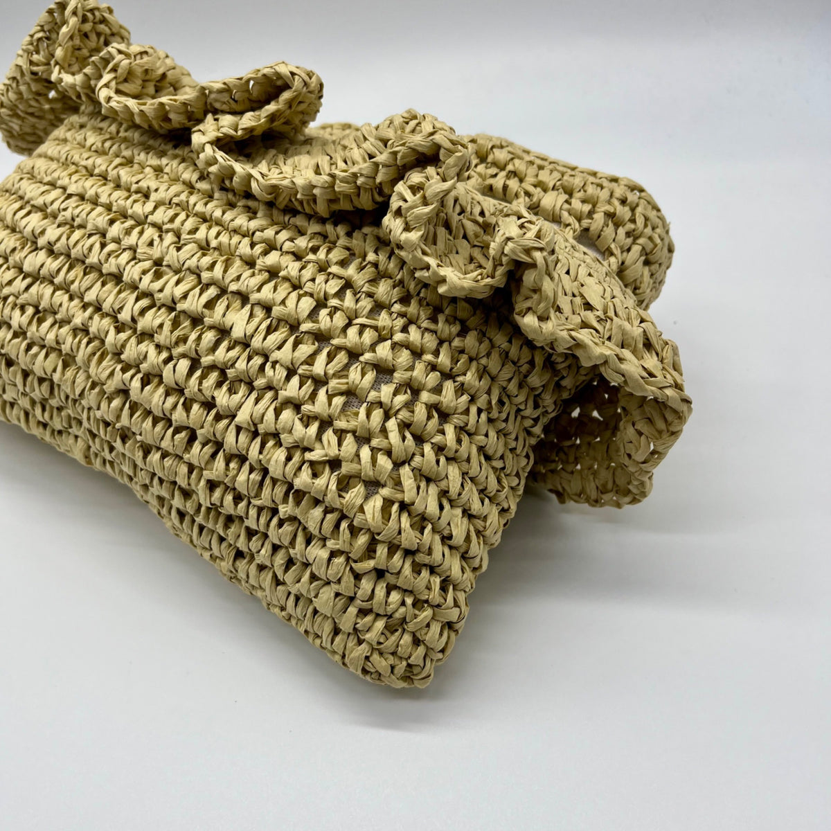 Aqua Gypsy Tan Straw Raffia Crossbody Bag