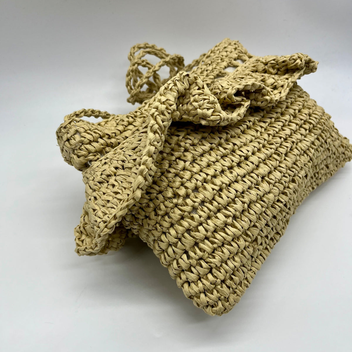 Aqua Gypsy Tan Straw Raffia Crossbody Bag
