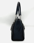 Steve Madden Black Faux Leather Tote with Pouch