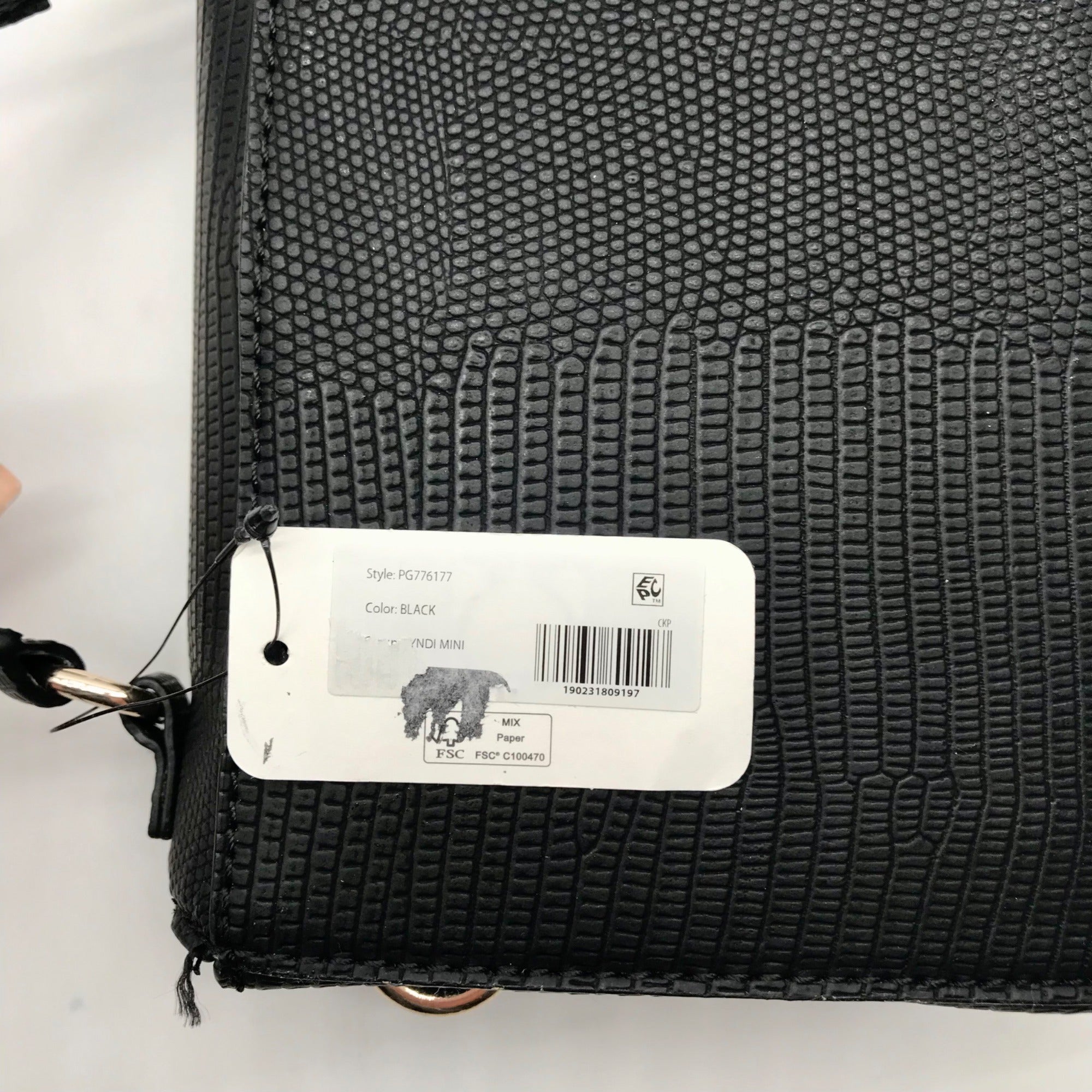 Guess Black Mini Lyndi Mini Flap Crossbody Bag