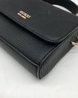Guess Black Mini Lyndi Mini Flap Crossbody Bag