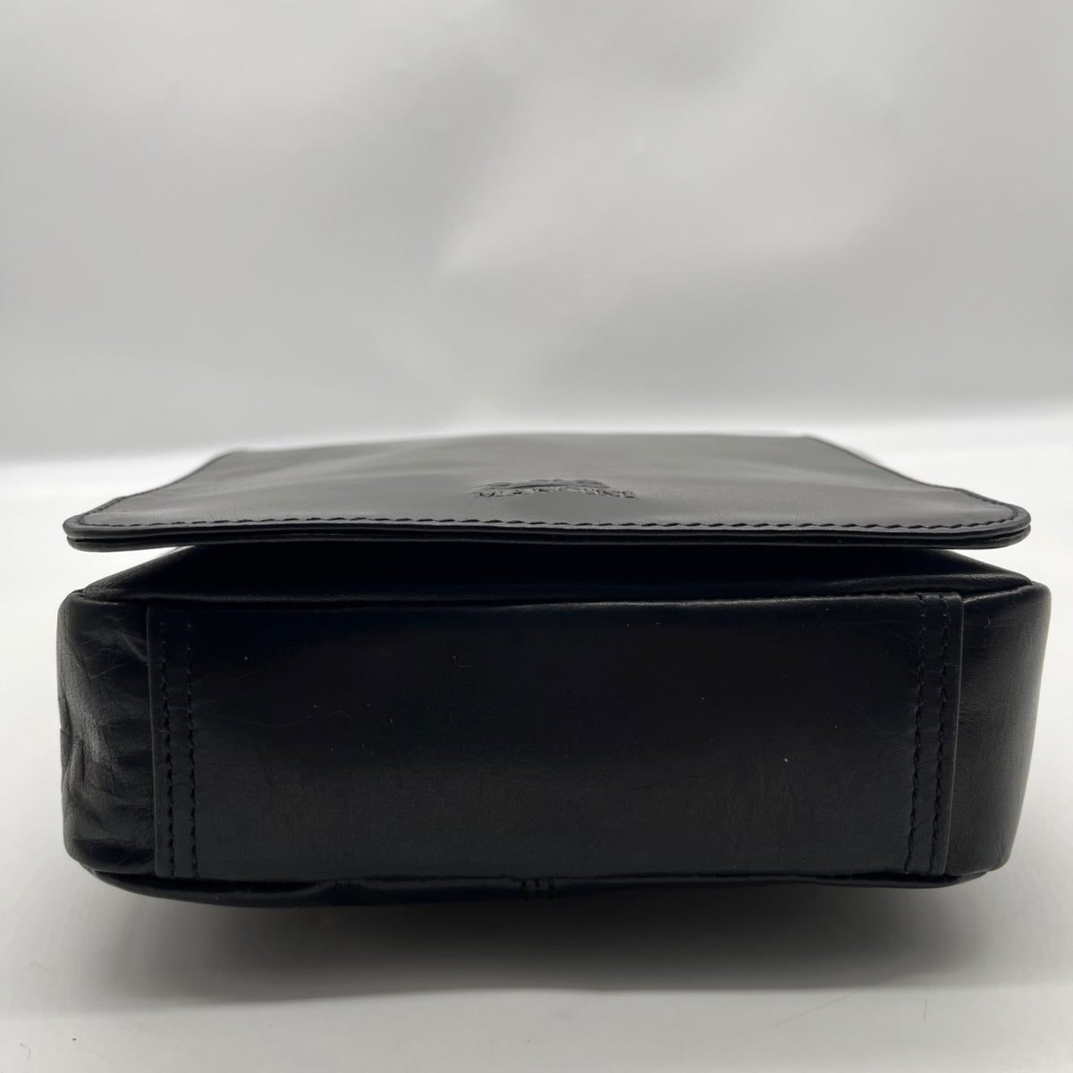 Mancini Black Leather Crossbody Bag