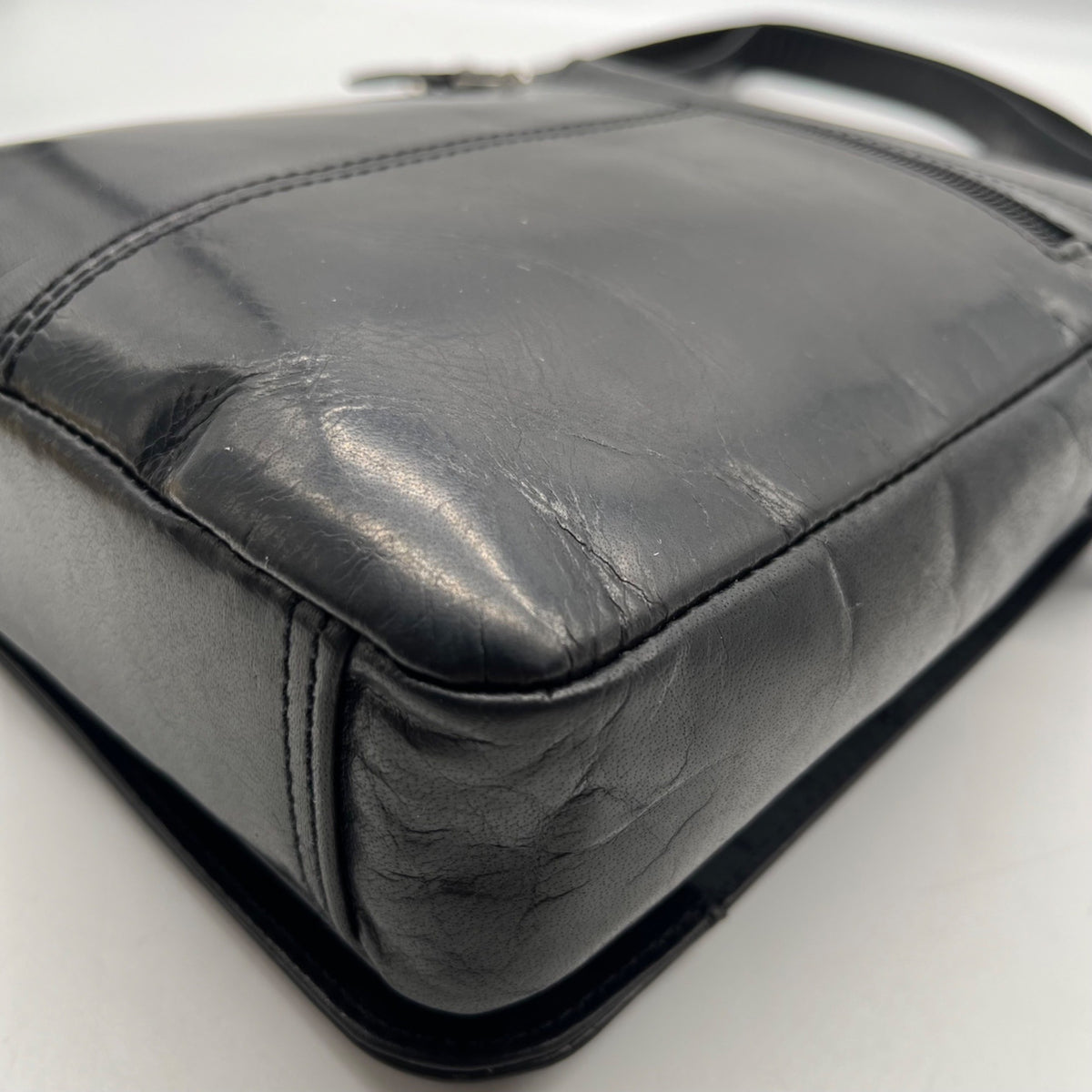 Mancini Black Leather Crossbody Bag