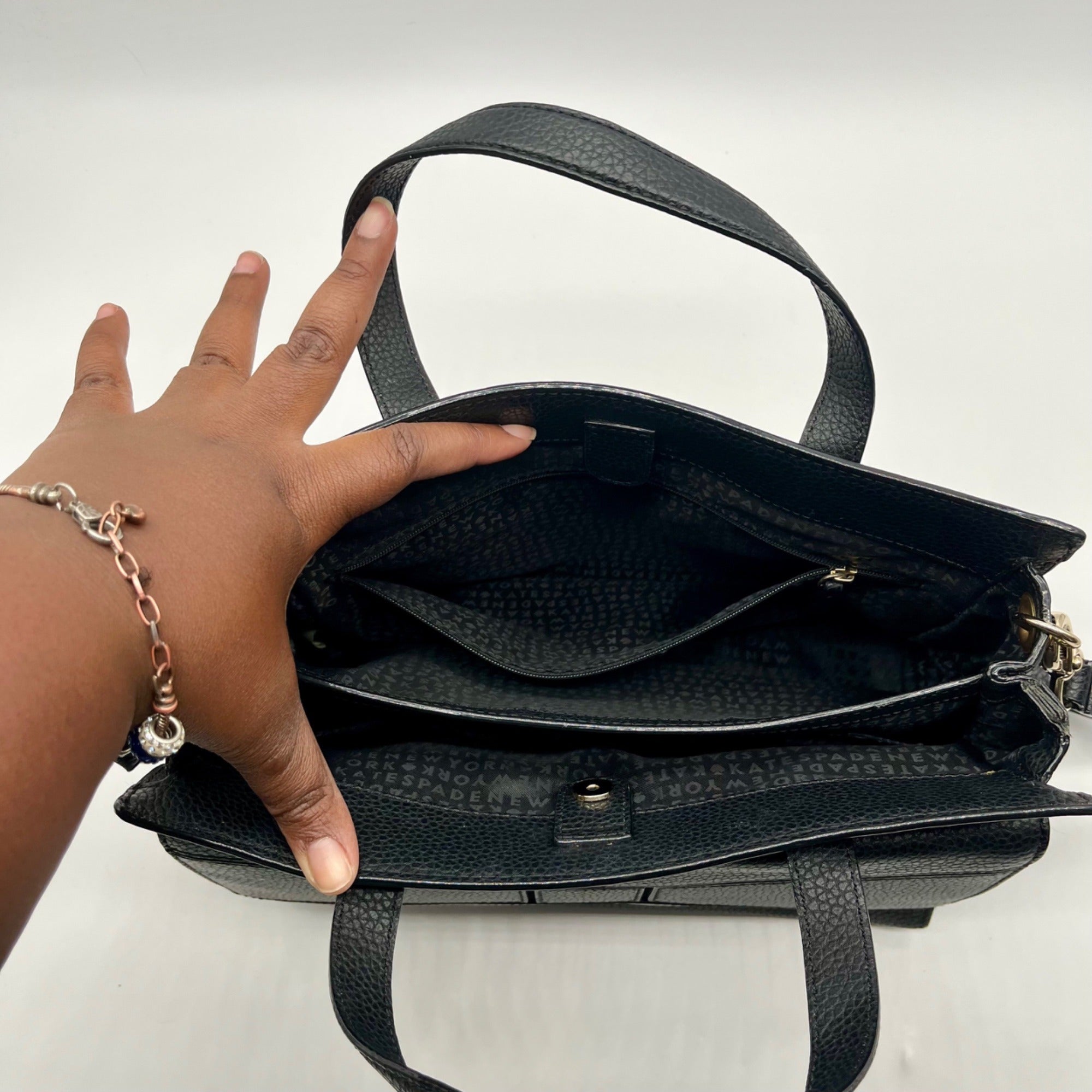 Kate Spade Black Pebbled Leather Chantal Shoulder Bag