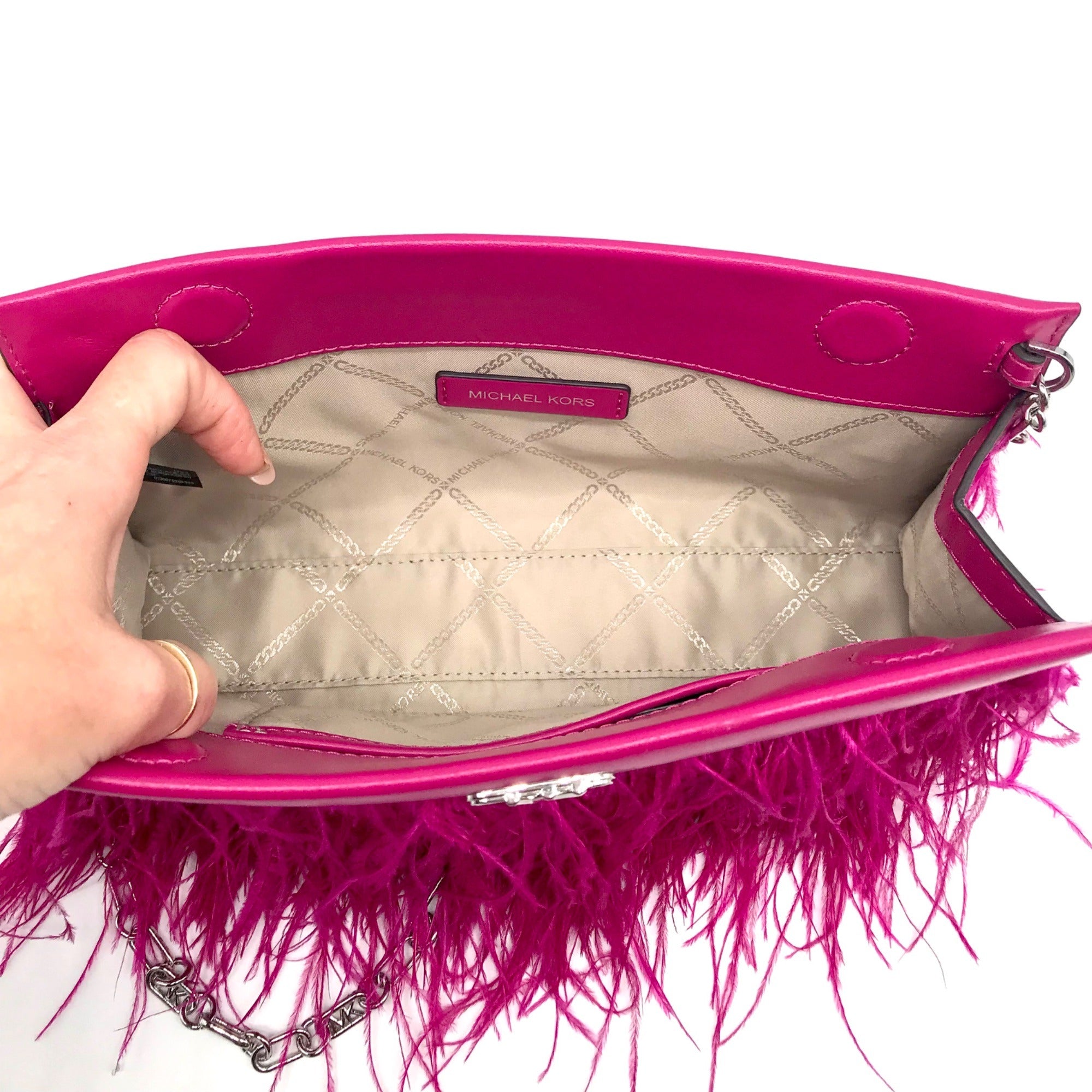 Michael Kors Deep Pink Tabitha Clutch