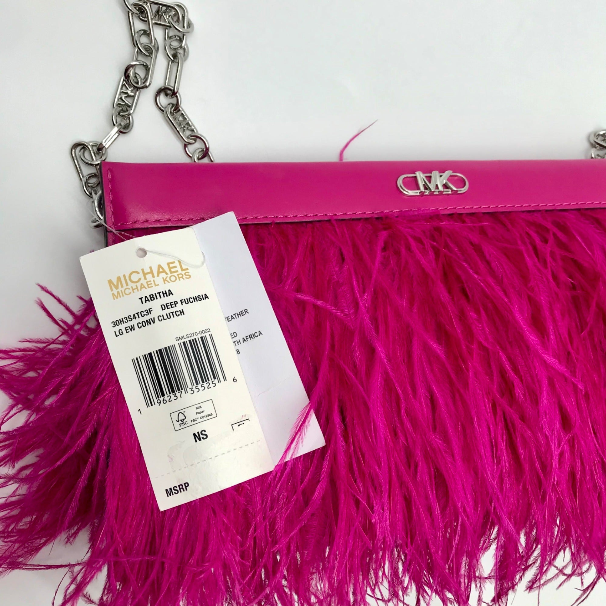 Michael Kors Deep Pink Tabitha Clutch