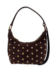 Sam Edelman Spiced Pecan Leather Convertible Bracelet Handle Crossbody Bag