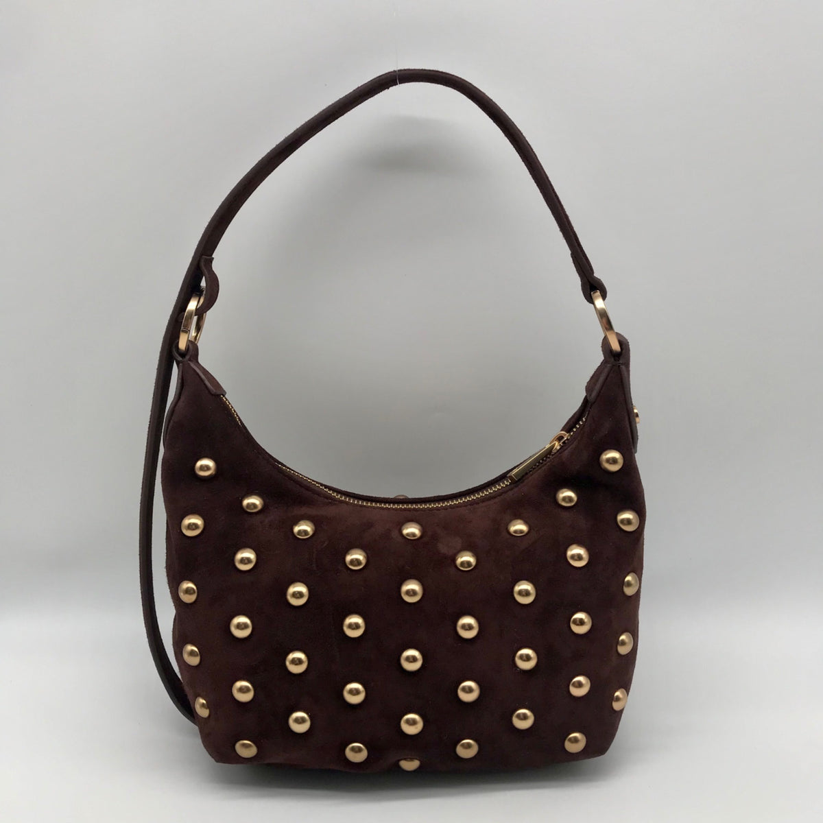 Sam Edelman Spiced Pecan Leather Convertible Bracelet Handle Crossbody Bag