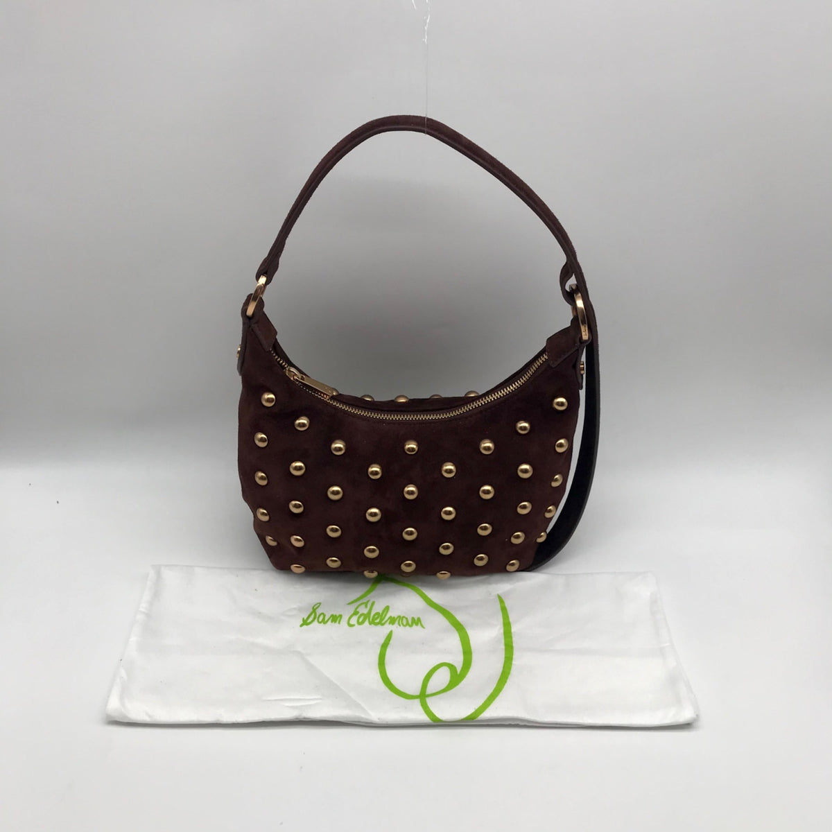 Sam Edelman Spiced Pecan Leather Convertible Bracelet Handle Crossbody Bag