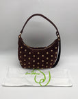 Sam Edelman Spiced Pecan Leather Convertible Bracelet Handle Crossbody Bag