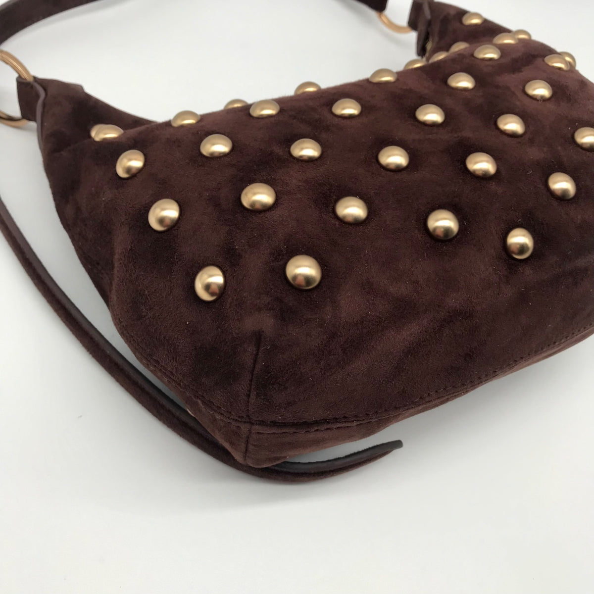 Sam Edelman Spiced Pecan Leather Convertible Bracelet Handle Crossbody Bag