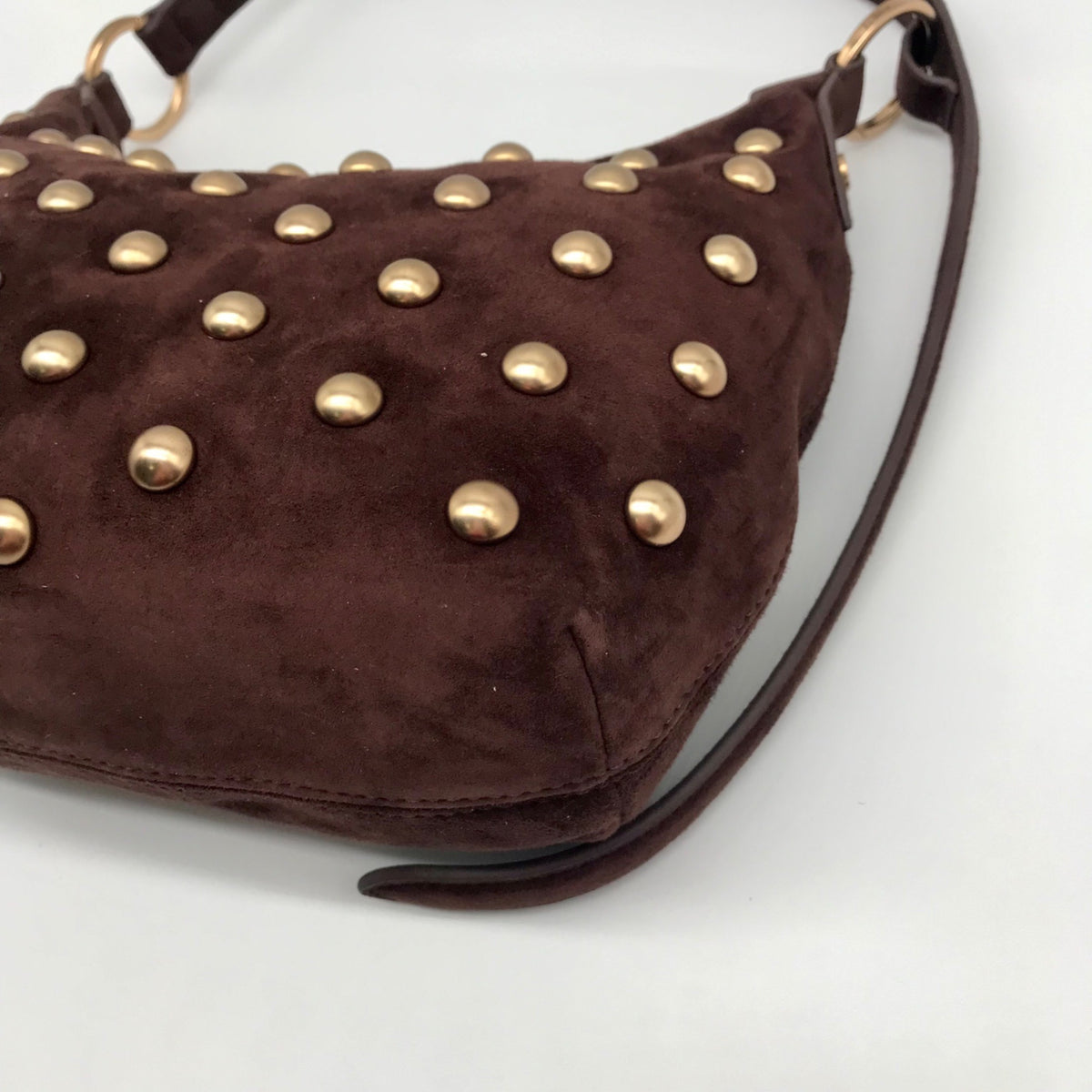 Sam Edelman Spiced Pecan Leather Convertible Bracelet Handle Crossbody Bag