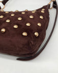 Sam Edelman Spiced Pecan Leather Convertible Bracelet Handle Crossbody Bag